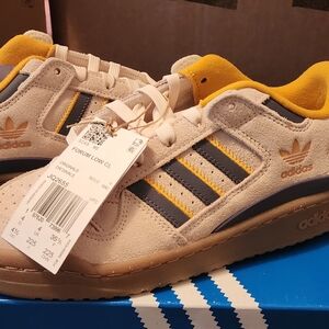 Adidas Kids Forum Low Sneakers - Beige and Yellow